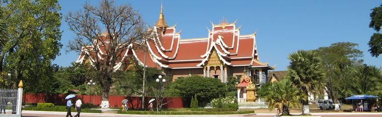 Temple in Vientiane, Laos